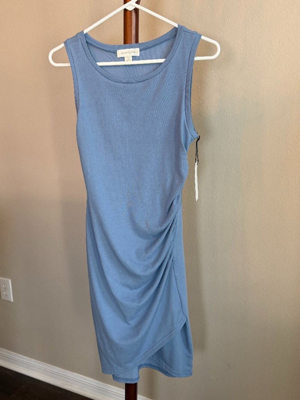Treasure & Bond NWT Blue Ruched Side Mini Tank Dress Size S